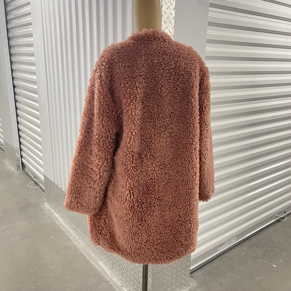 ZARA PINK TEDDY FLEECE COAT #Cybermondaysale - Picture 6 of 8